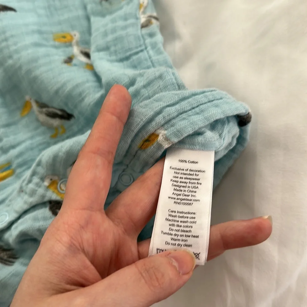 Angel Dear Pelican Henley Romper - Picture 4 of 5